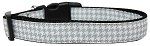 Grey Houndstooth Nylon Dog Collar (size: Medium Narrow)