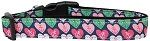 Anchor Candy Hearts Nylon Dog Collar (size: Medium Narrow)