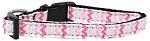 Sweet Chevrons Nylon Dog Collar (size: XS)