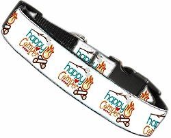Happy Camper Nylon Dog Collar (size: MD)