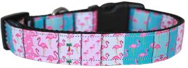 Flamingo Fun Nylon Dog Collar