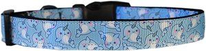 Narwhals Nylon Dog Collar (size: MD)