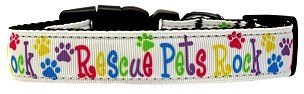 Rescue Pets Rock Nylon Dog Collar (size: large)