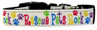 Rescue Pets Rock Nylon Dog Collar