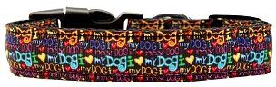 I Love My Dog Nylon Dog Collar
