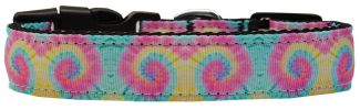 Pastel Tie Dye Nylon Dog Collar