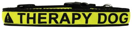 Therapy Dog Caution Tape Nylon Dog Collar