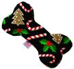 Candy Cane Chaos Canvas Bone Dog Toy
