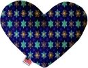 Star of David and Snowflakes Canvas Heart Dog Toy