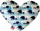 Winter Bear Tracks Canvas Heart Dog Toy