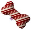 Classic Candy Cane Stripes Canvas Bone Dog Toy