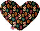 Sugar She Skulls Canvas Heart Dog Toy