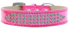 Three Row AB Crystal Ice Cream Dog Collar