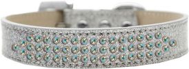 Three Row AB Crystal Ice Cream Dog Collar