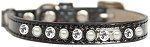 Pearl and Clear Jewel Ice Cream Cat safety Collar (size: Black Size 12)