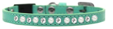 Pearl and Clear Jewel Breakaway Cat Collar