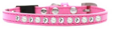 Pearl and Clear Jewel Breakaway Cat Collar