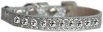 Clear Jewel Ice Cream Cat safety Collar (size: Silver Size 12)