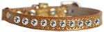 Clear Jewel Ice Cream Cat safety Collar (size: Gold Size 10)