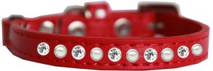 Pearl and Clear Jewel Cat safety Collar