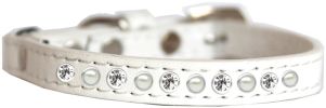 Pearl and Clear Jewel Cat safety Collar