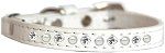 Pearl and Clear Jewel Cat safety Collar