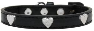 Silver Heart Widget Dog Collar