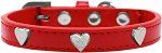 Silver Heart Widget Dog Collar (size: Red Size 12)