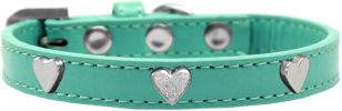 Silver Heart Widget Dog Collar