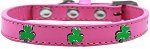 Shamrock Widget Dog Collar (size: Bright Pink Size 16)