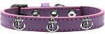 Silver Anchor Widget Dog Collar (size: Lavender Size 10)