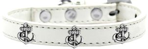 Silver Anchor Widget Dog Collar