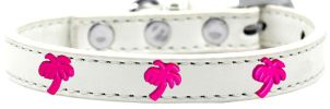 Pink Palm Tree Widget Dog Collar