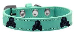 Skull Widget Dog Collar (size: Aqua Size 10)