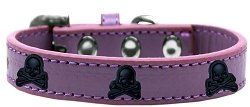 Skull Widget Dog Collar (size: Lavender Size 10)