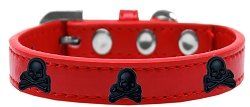 Skull Widget Dog Collar (size: Red Size 10)
