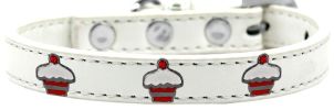 Red Cupcake Widget Dog Collar