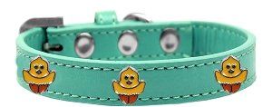 Chickadee Widget Dog Collar (size: Aqua Size 10)