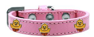 Chickadee Widget Dog Collar (size: Light Pink Size 10)