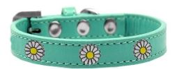 White Daisy Widget Dog Collar