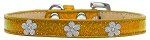 Silver Flower Widget Dog Collar (size: Gold Ice Cream Size 12)