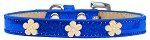Gold Flower Widget Dog Collar (size: Blue Ice Cream Size 12)