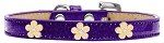 Gold Flower Widget Dog Collar (size: Purple Ice Cream Size 12)