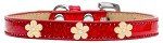 Gold Flower Widget Dog Collar (size: Red Ice Cream Size 12)