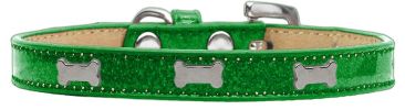 Silver Bone Widget Dog Collar