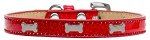 Silver Bone Widget Dog Collar (size: Red Ice Cream Size 12)