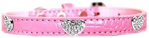 Croc Crystal Heart Dog Collar