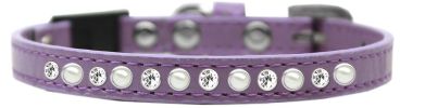 Pearl and Clear Jewel Breakaway Cat Collar