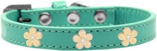 Gold Flower Widget Dog Collar