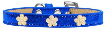 Gold Flower Widget Dog Collar